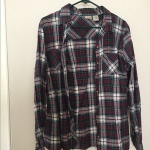 LL Bean Women’s cotton plaid shirt button down